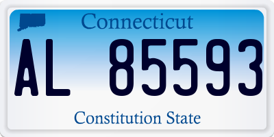 CT license plate AL85593