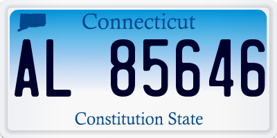 CT license plate AL85646