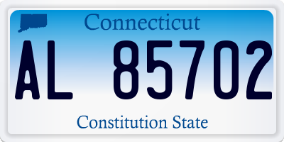 CT license plate AL85702