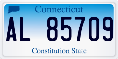 CT license plate AL85709