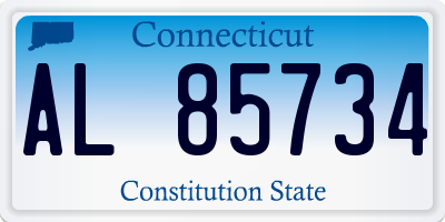 CT license plate AL85734