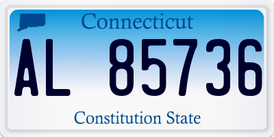 CT license plate AL85736