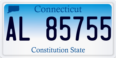 CT license plate AL85755