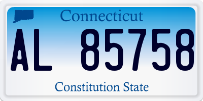 CT license plate AL85758