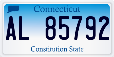 CT license plate AL85792