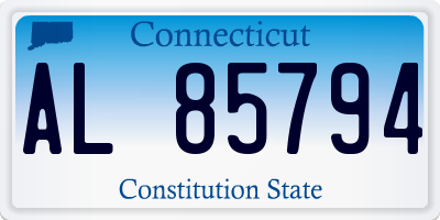CT license plate AL85794