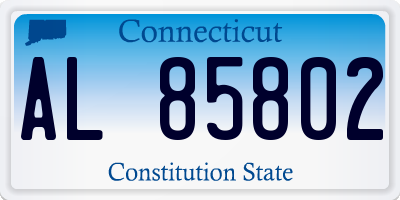 CT license plate AL85802