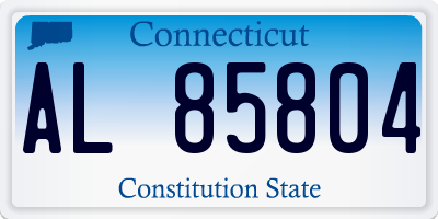 CT license plate AL85804