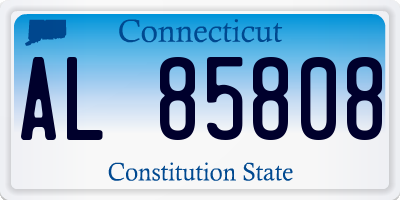 CT license plate AL85808