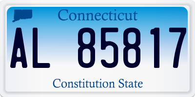 CT license plate AL85817
