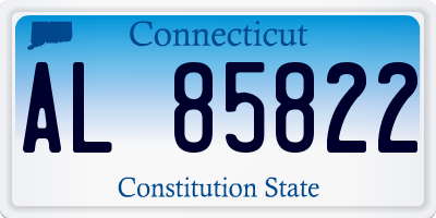 CT license plate AL85822