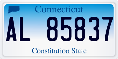 CT license plate AL85837