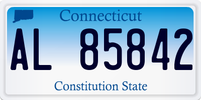 CT license plate AL85842