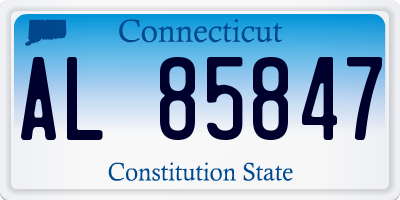 CT license plate AL85847