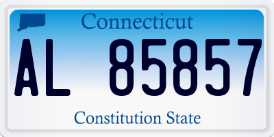 CT license plate AL85857