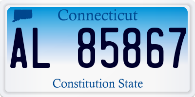 CT license plate AL85867