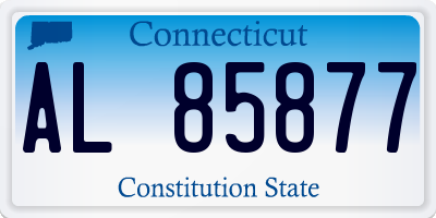 CT license plate AL85877
