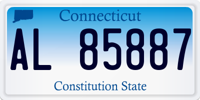CT license plate AL85887