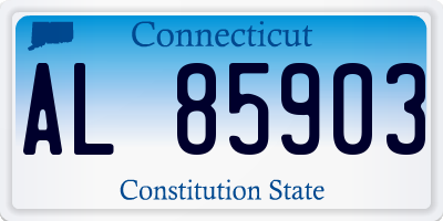 CT license plate AL85903