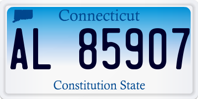 CT license plate AL85907