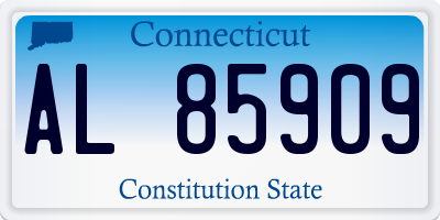CT license plate AL85909