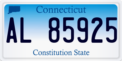 CT license plate AL85925