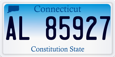 CT license plate AL85927