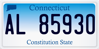 CT license plate AL85930