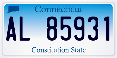 CT license plate AL85931
