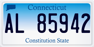CT license plate AL85942