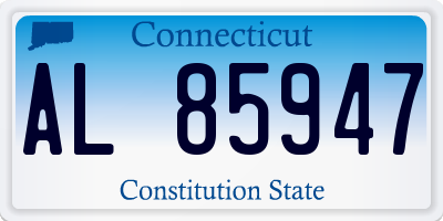 CT license plate AL85947