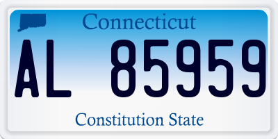 CT license plate AL85959