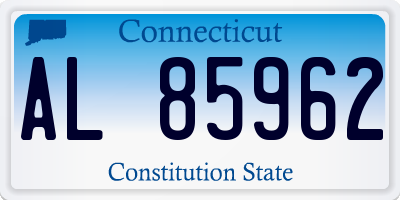 CT license plate AL85962
