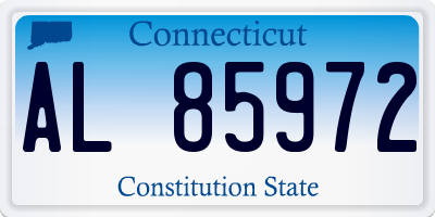 CT license plate AL85972