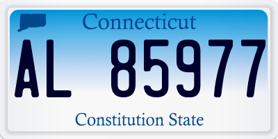 CT license plate AL85977