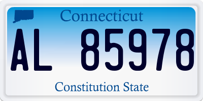 CT license plate AL85978