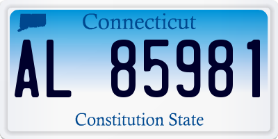 CT license plate AL85981