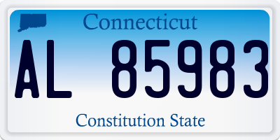CT license plate AL85983