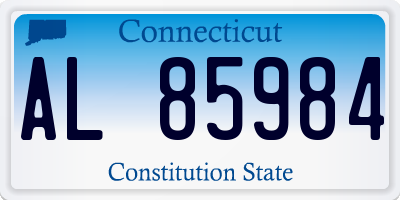 CT license plate AL85984