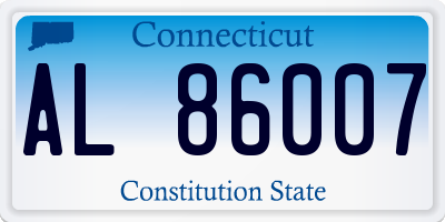 CT license plate AL86007