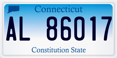 CT license plate AL86017