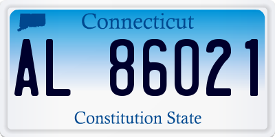 CT license plate AL86021