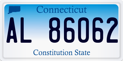 CT license plate AL86062