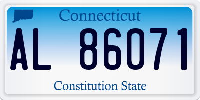 CT license plate AL86071