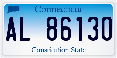 CT license plate AL86130