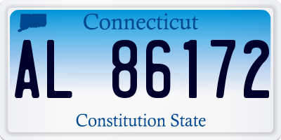 CT license plate AL86172