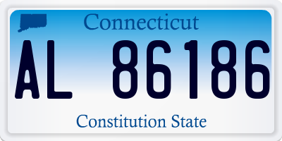 CT license plate AL86186