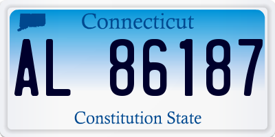 CT license plate AL86187