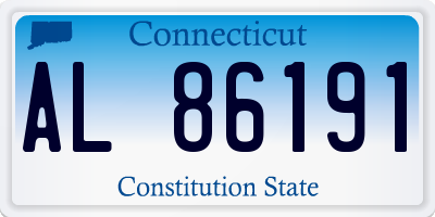 CT license plate AL86191