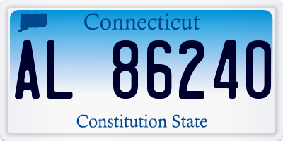 CT license plate AL86240